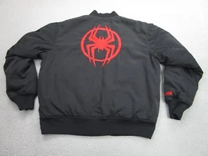 Spiderman Jacket Mens XL Black Bomber Cast Crew Member Across the Spider-Verse - Picture 1 of 16