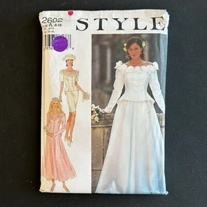 Style Sewing Pattern 2602 Size 8-18 Skirt Fitted Top Formal Wedding Bridal 1990s - Picture 1 of 6