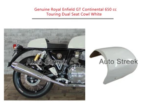 Genuine Royal Enfield GT Continental 650 cc Touring Dual Seat Cowl White - Picture 1 of 5