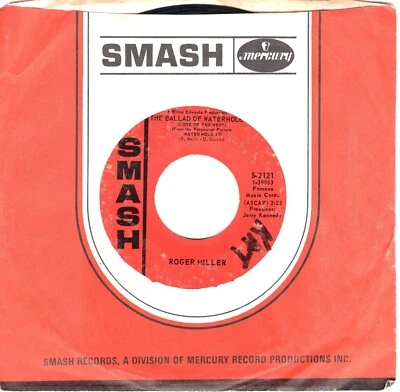 ROGER MILLER:  THE BALLAD OF WATERHOLE #3 / RAINBOW VALLEY .. 45 RPM 6560 - Image 1 of 3
