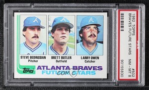 1982 Topps Future Stars Steve Bedrosian Brett Butler Larry Owen PSA 8 Rookie RC
