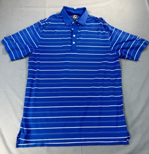 Footjoy FJ Shirt Large blau gestreift Herren Poloshirt Golf Prestwick Village - Bild 1 von 12