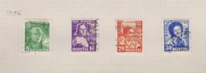 SWITZERLAND  Scott B81-84 1936 semi-postal set used - Picture 1 of 1