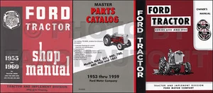 1955 1956 1957 Ford 600 800 Series Tractor 3 Manual Set Owners Shop Parts Books - Picture 1 of 1