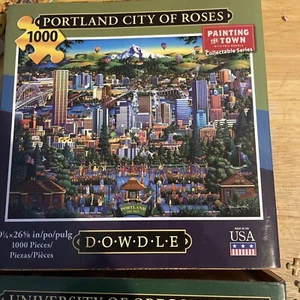 Lot 2, DOWDLE, University of Oregon  /  Portland city of roses 1000/500 pc - Picture 1 of 7