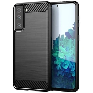 Easy to Install Carbon Fiber Soft SlimTPU Case for Samsung Galaxy S21+ SM-G996U1 - Picture 1 of 1