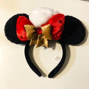 Tokyo Disneyland Resort Minnie Christmas 2006 Headband Costume Ears Fluffy JP - Picture 1 of 12