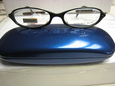 MARCOS DE GAFAS GEOFFREY BEENE Estilo TEMPORAL en NEGRO 53-16-135 con Estuche Foto 1 de 3