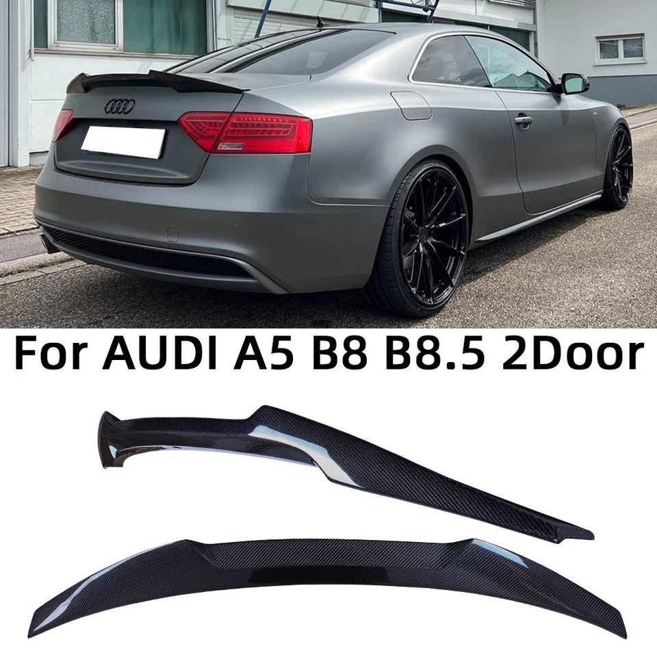 For AUDI A5 B8 B8.5 Coupe 2Door 08-16 Carbon Fiber Trunk Wing Spoiler Not S5 Foto 1 de 4