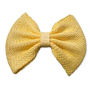Large Vintage French Bow Barrette, Yellow, French Hair Clip, Springtime Vintage  - Picture 1 of 3