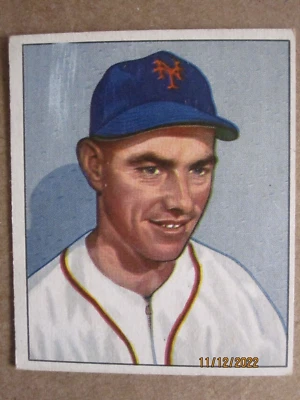 1950 BOWMAN BASEBALL CARD #175 NEW YORK GIANTS MONTE KENNEDY - Image 1 of 4