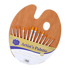  Wooden Child Drawing Plate Professional Painting Brush Holder Pan