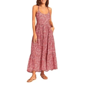 Xirena Owynn Cotton Silk Blend Floral Midi Dress Size Small Sleeveless Pockets - Picture 1 of 10