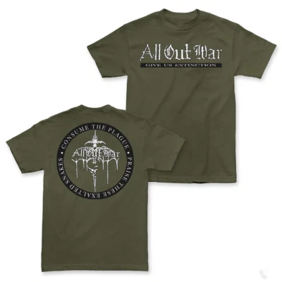 2 Sides All Out War Condemned To Suffer Shirt Military Green S-5XL 1P0270 - Image 1 of 3