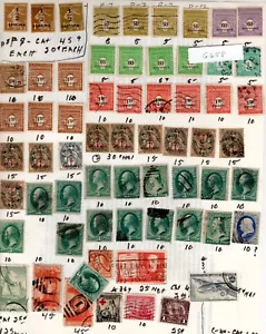 Sellos - Colección de Estados Unidos y Francia en página vintage (G658) - Imagen 1 de 1