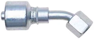 4G-6FJX45S MegaCrimp Kupplung Buchse JIC 37 Fackel drehbar - 45 gebogenes Rohr - Bild 1 von 3