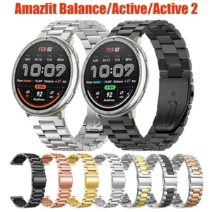 Stainless Steel Strap for Amazfit Active 2 /Balance Watch Strap Metal Watchband - Picture 1 of 13