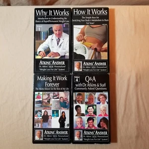 Dr. Robert C. Atkins' Answer Carnivore Diet Complete 4 VHS Video Lot Set M.D. & - Bild 1 von 12