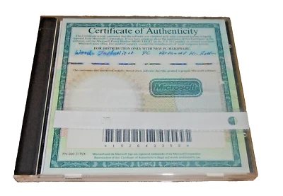 FÜR SAMMLER /  MICROSOFT WORKS 4.0 + WORD 7.0 auf 1 CD alte PC Software (u60) - Bild 1 von 3