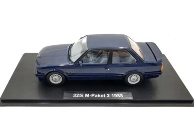 Escala KK escala 1/18 fundido - BMW 325i pacote M 2 1988 azul escuro E30 M3 - Imagem 1 de 4