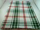 Rachel Ashwell The Farmhouse Tablecloth Plaid White Green Red 60X84 Oblong