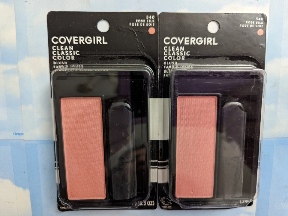 LOT (2) COVERGIRL CLEAN CLASSIC COLOR BLENDABLE BLUSH 540 ROSE SILK - Image 1 of 1