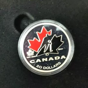 CANADA MINT 2014 20$ FINE SILVER COIN 100th ANNIVERSARY of HOCKEY CANADA MINT! - Bild 1 von 3