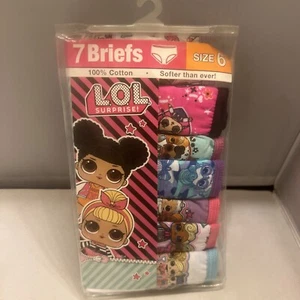 LOL Surprise Girls Briefs Underwear Size 6 Panties New - Picture 1 of 17