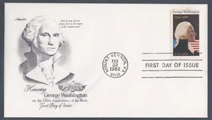 USA 1982 2 FDC WITH CACHETS 250th ANNIV OF BIRTH OF GEORGE WASHINGTON - Picture 1 of 2