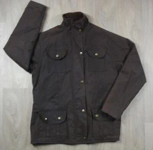 Rydale Jacket Woman UK 16 Waxed Coat Brown Hiking Biker Style Cotton Wool Padded - Picture 1 of 23