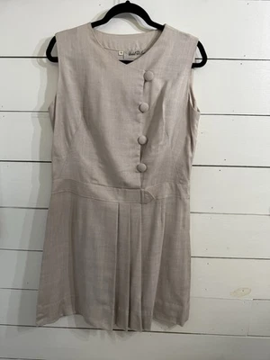 Vestido de lino vintage de los años 50 para mujer Marshall Fields & Co talla 16 Foto 1 de 4