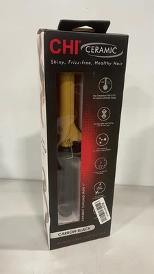 CHI Ceramic Tourmaline 1" Curling Iron Carbon Black Brand - Image 1 of 2