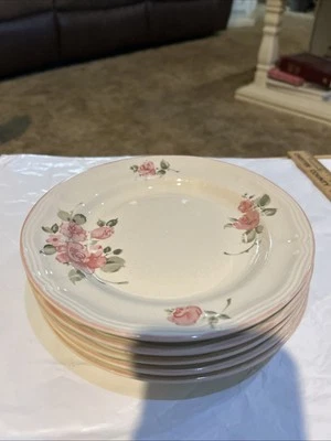 Gibson Roseland Platos de Ensalada Platos de Postre Patrón Descontinuado Juego de 5 Foto 1 de 4