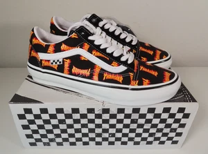 Scarpe sneakers basse da skate VANS THRASHER Old Skool da uomo taglia 8,5 nere - Foto 1 di 16