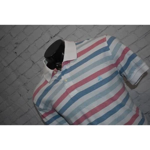 Brooks Brothers Golf Polo Shirt Mens Size XL Slim Blue Striped Performance - Picture 1 of 6