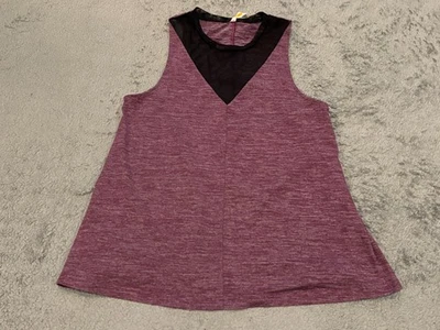 Lucy Tank Top Womens Small Purple Sleeveless Sheer Accent Active Gym Workout - Image 1 of 4