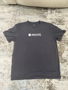 Rara maglietta Apple Music dipendente esclusiva adulto grande nero carattere geometrico LNC - Foto 1 di 7