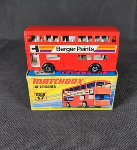 Matchbox Superfast New 17 The Londoner Diecast Bus Berger Paints Vintage 1972 - Picture 1 of 9