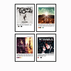 MY CHEMICAL ROMANCE Discography Aesthetic Colour Pallette Album Poster Prints - Picture 1 of 1