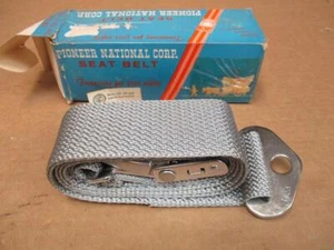 1960s PIONEER Kangol Magnetic NOS Seat Belt Auto Sun Mercedes ? Grey - Picture 1 of 4