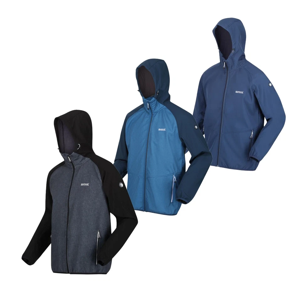 Regatta Arec III Mens Stretch Water Repellent Hooded Softshell Jacket RRP £70 - Image 1 of 1