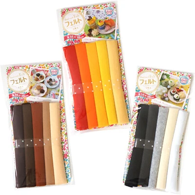 15pcs Felt 18x18cm Sheet DIY Handmade craftwork material Fiber Brown Black orang - Image 1 of 4