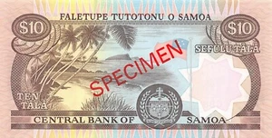 Samoa $10 Tala ND. 2002 P 34s Specimen # 0252 Uncirculated Banknote Red11 - Picture 1 of 2
