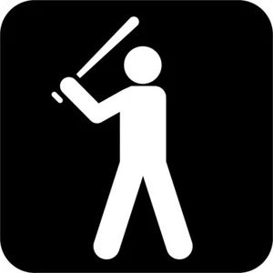 Baseball International Symbol Window Wall Vinyl Decal Sticker - Picture 1 of 5