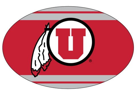 UTAH OVAL STRIPED MAGNET-UTAH UTES CAR MAGNET-NEW FOR 2016! Cover