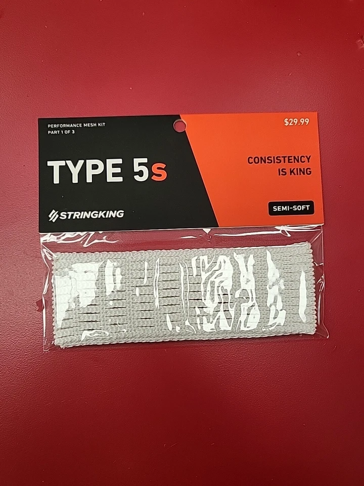 StringKing Type 5S Performance Lacrosse Mesh Pocket Semi-soft (White) - Image 1 of 1
