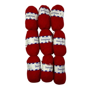Dominique Mohair Acrylic Blend Yarn RED 9 Skeins Knitting Made in Italy - Picture 1 of 5