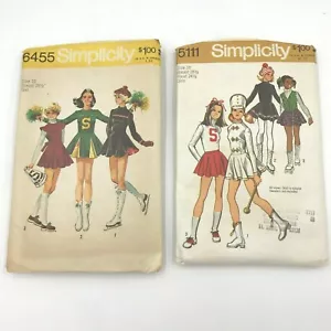 2 Vintage 1970s Simplicity Sewing Patterns 6455 5111 Cheerleader Majorette PT2 - Picture 1 of 6
