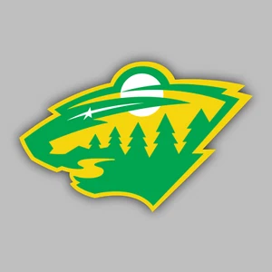 Pegatina/calcomanía de vinilo salvaje de Minnesota - Liga Nacional de Hockey de la NHL - retro inversa - Imagen 1 de 2