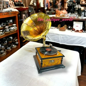HMV Gramophone Fully Working Phonograph, win-up record player Gramophone - Picture 1 of 6